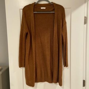 Long brown cardigan